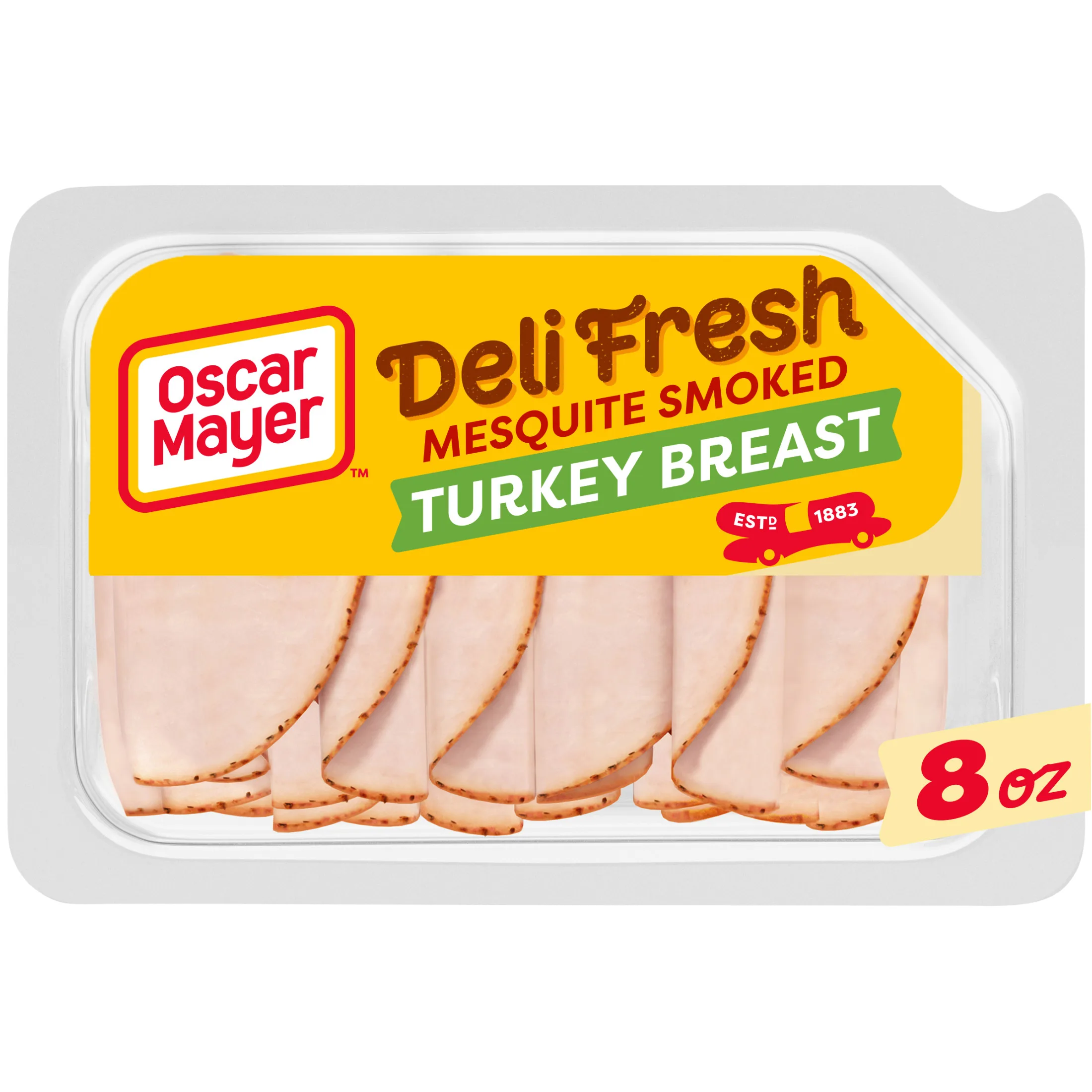Oscar Mayer Deli Fresh Mesquite Smoked Sliced Turkey Breast Deli Lunch Meat, 8 oz Package