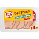 Oscar Mayer Deli Fresh Honey Uncured Sliced Ham Deli Lunch Meat Family Size, 16 Oz Package