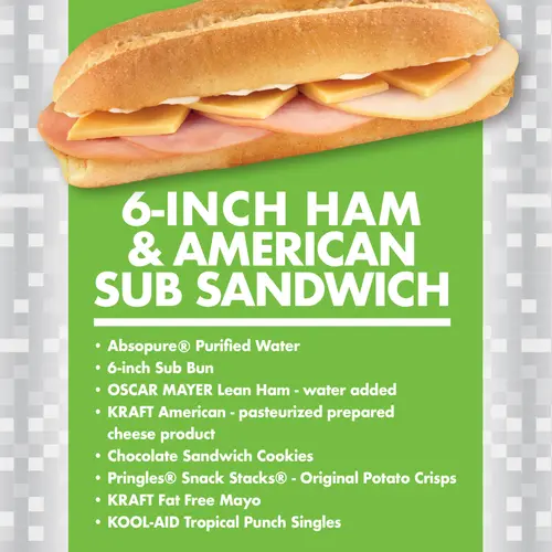 Lunchables Uploaded Ham & American Cheese Sub Sandwich Kids Lunch Meal Kit, 15 oz Box thumbnail 2