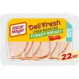 Oscar Mayer Deli Fresh Oven Roasted Sliced Turkey Breast Deli Lunch Meat, 22 oz Package