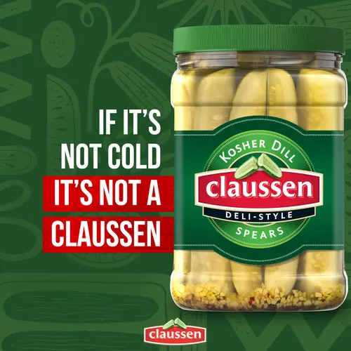 Claussen Deli-Style Kosher Dill Pickle Spears, 64 fl. oz. Jar thumbnail 3