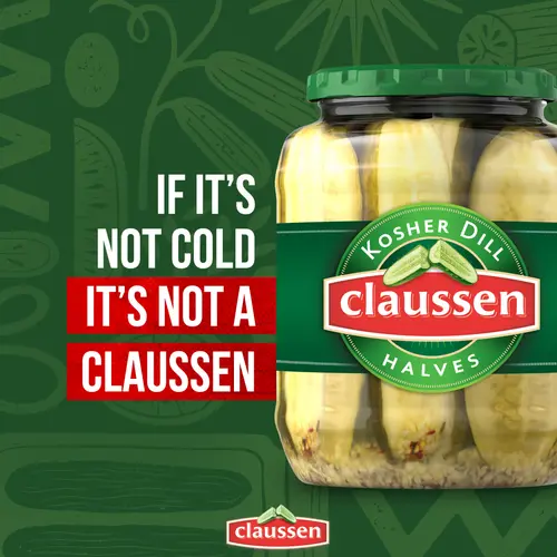 Claussen Kosher Dill Pickle Halves, 32 fl. oz. Jar thumbnail 3