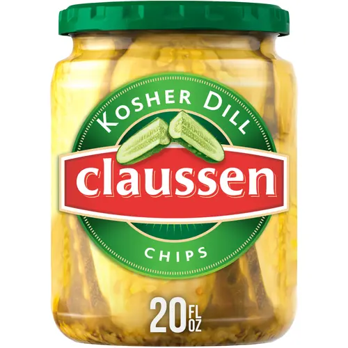 Claussen Kosher Dill Pickle Chips, 20 fl. oz. Jar