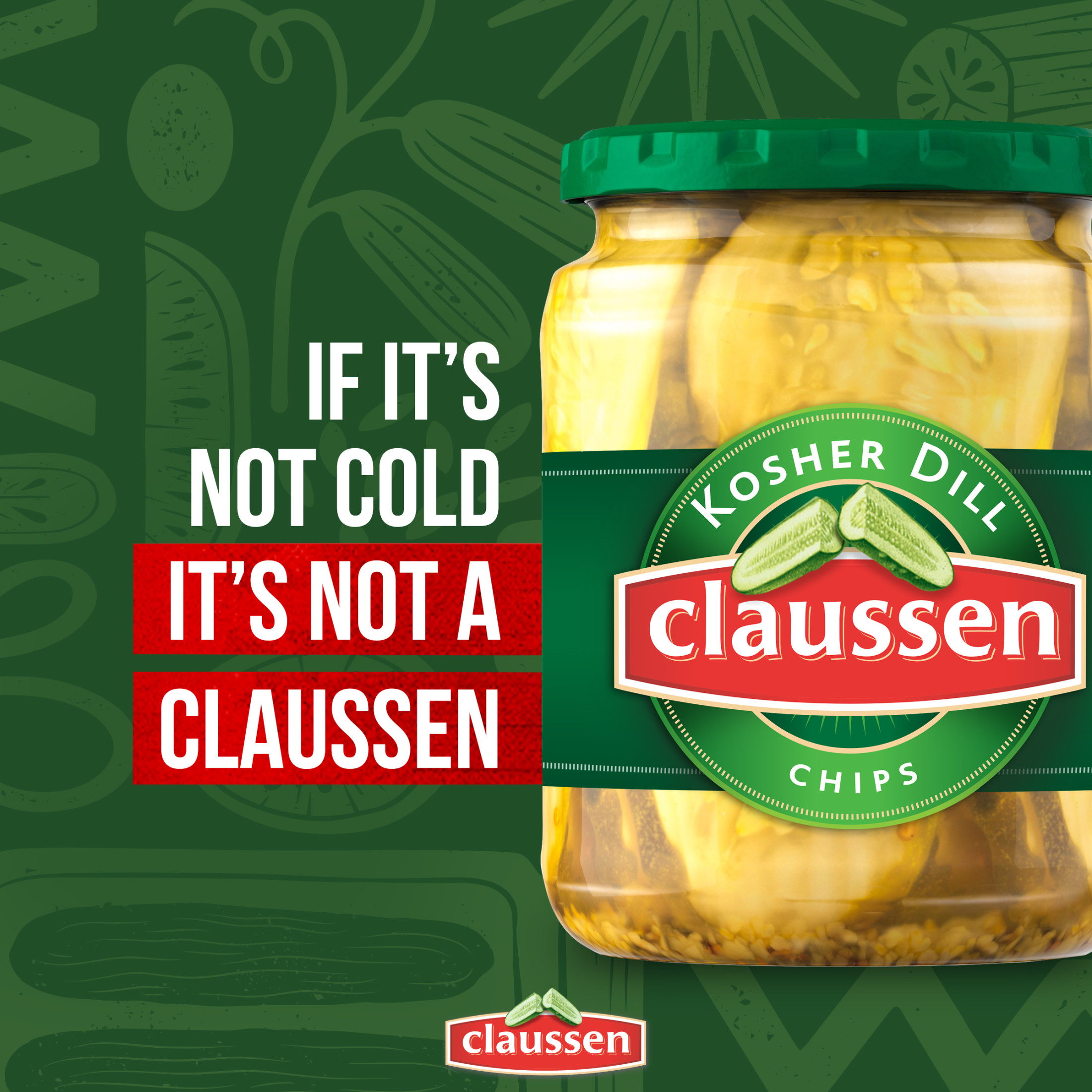 Claussen Kosher Dill Pickle Chips, 20 fl. oz. Jar thumbnail 3
