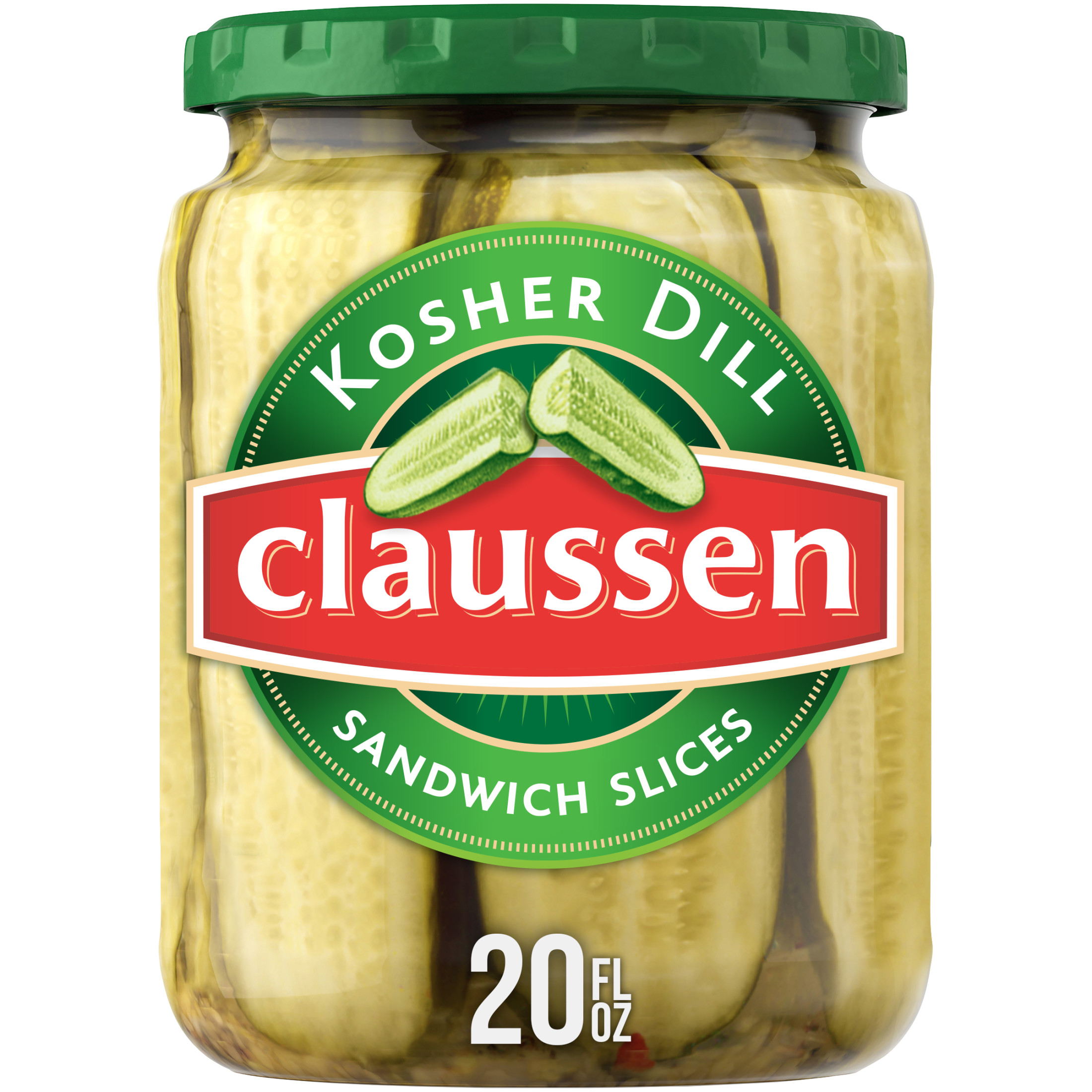 Claussen Kosher Dill Pickle Sandwich Slices, 20 fl. oz. Jar
