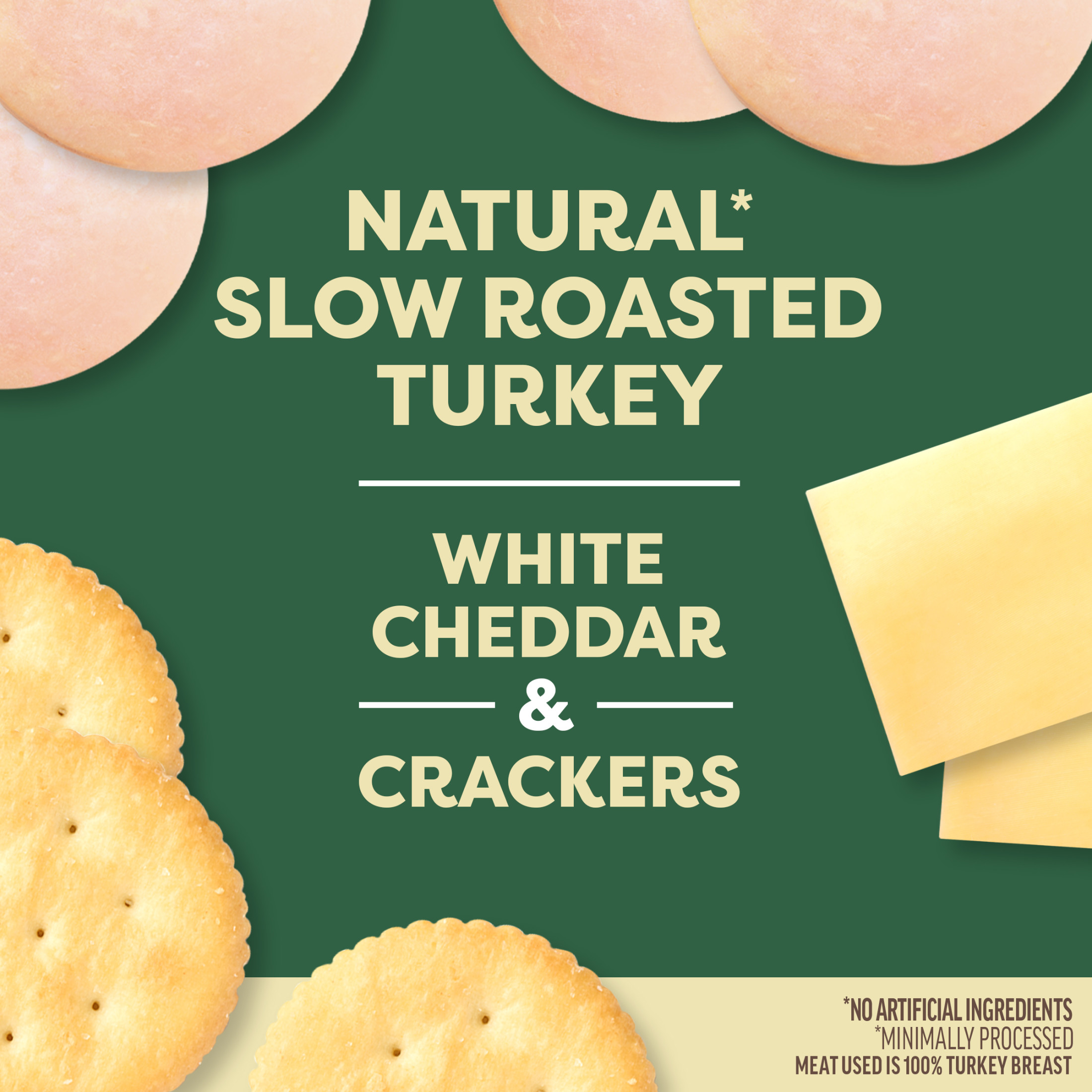 Oscar Mayer Bites Natural Slow-Roasted Turkey, White Cheddar & Cracker Trio Meat & Cheese Snack Plate, 3.3 oz Tray thumbnail 3