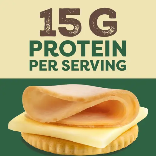 Oscar Mayer Bites Natural Slow-Roasted Turkey, White Cheddar & Cracker Trio Meat & Cheese Snack Plate, 3.3 oz Tray thumbnail 4