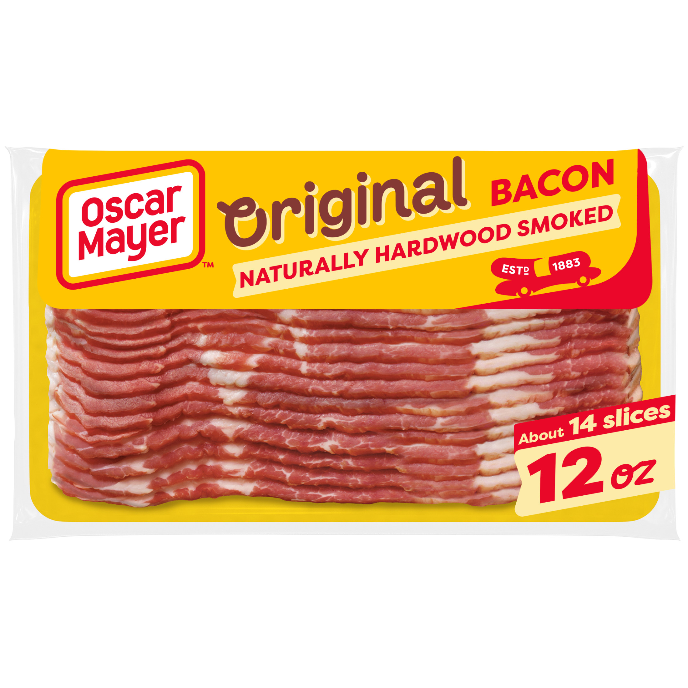 Oscar Mayer Original Naturally Hardwood Smoked Bacon, 12 oz Pack