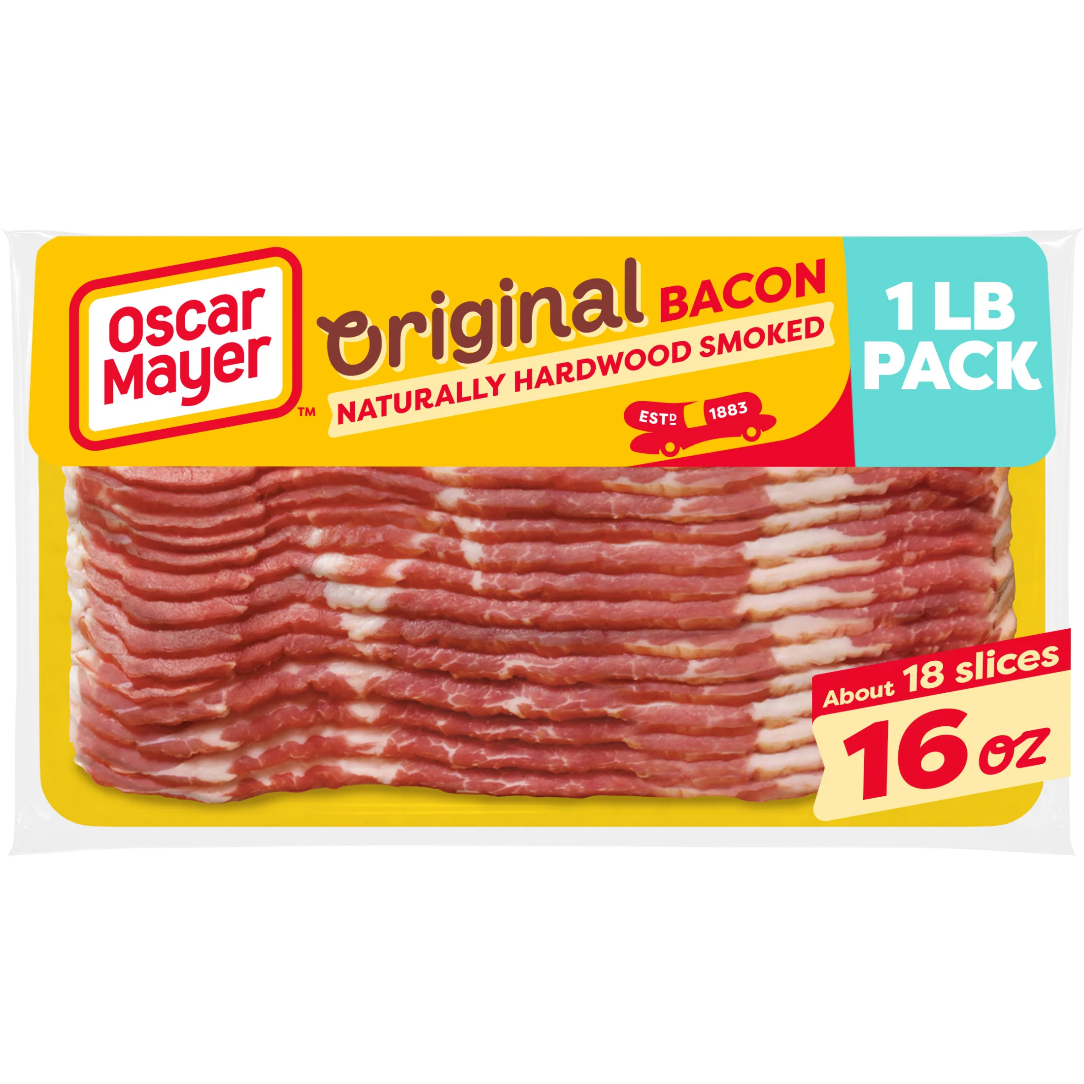 Oscar Mayer Original Naturally Hardwood Smoked Bacon, 16 oz Pack