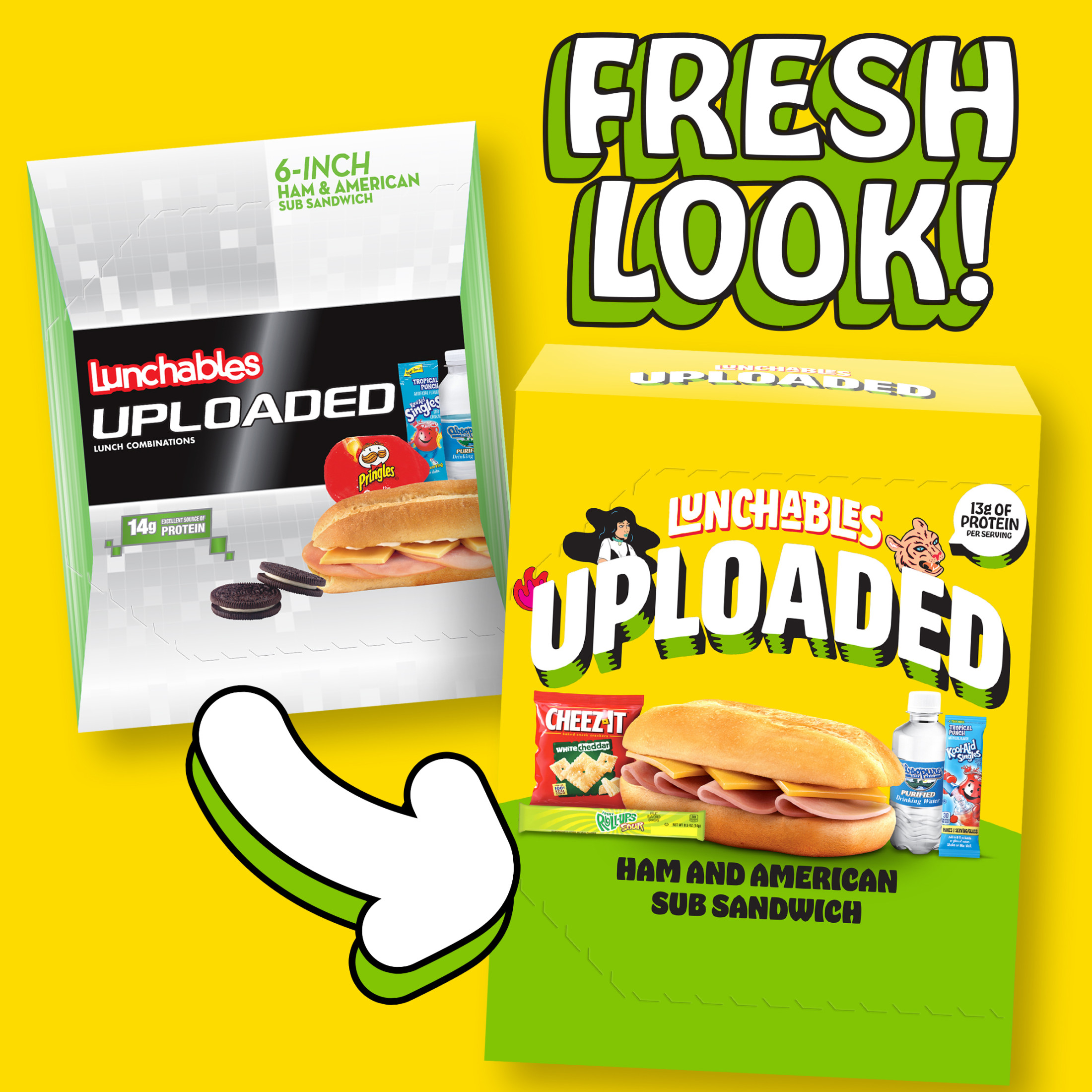 Lunchables Uploaded Ham and American Sub Sandwich Kids Lunch Meal Kit, 15.36 Oz Box thumbnail 2