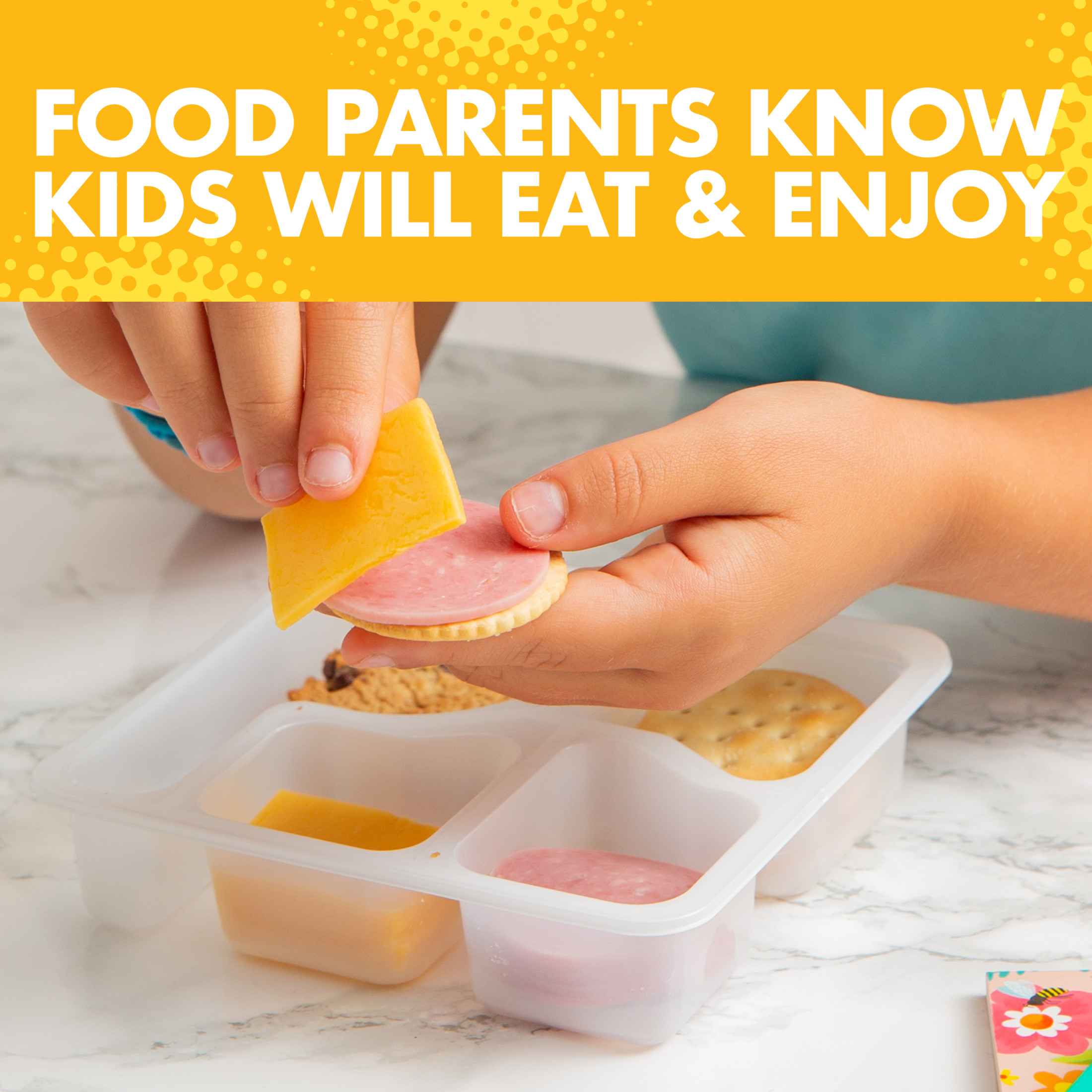 Lunchables Ham & American Cheese Cracker Stackers Kids Lunch Snack, 3.4 oz Tray thumbnail 4