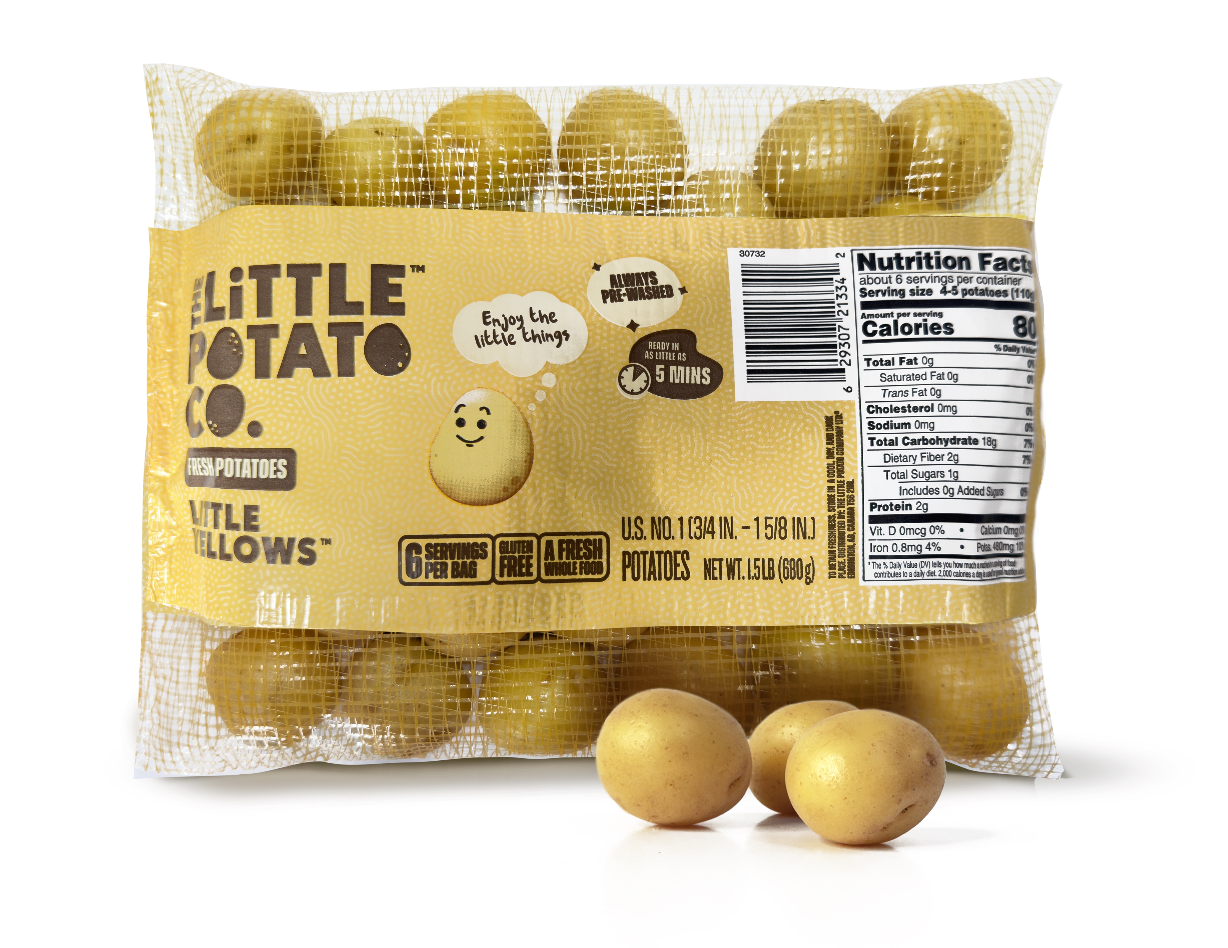 Fresh Yellow Baby Potatoes, 1.5 lb Bag