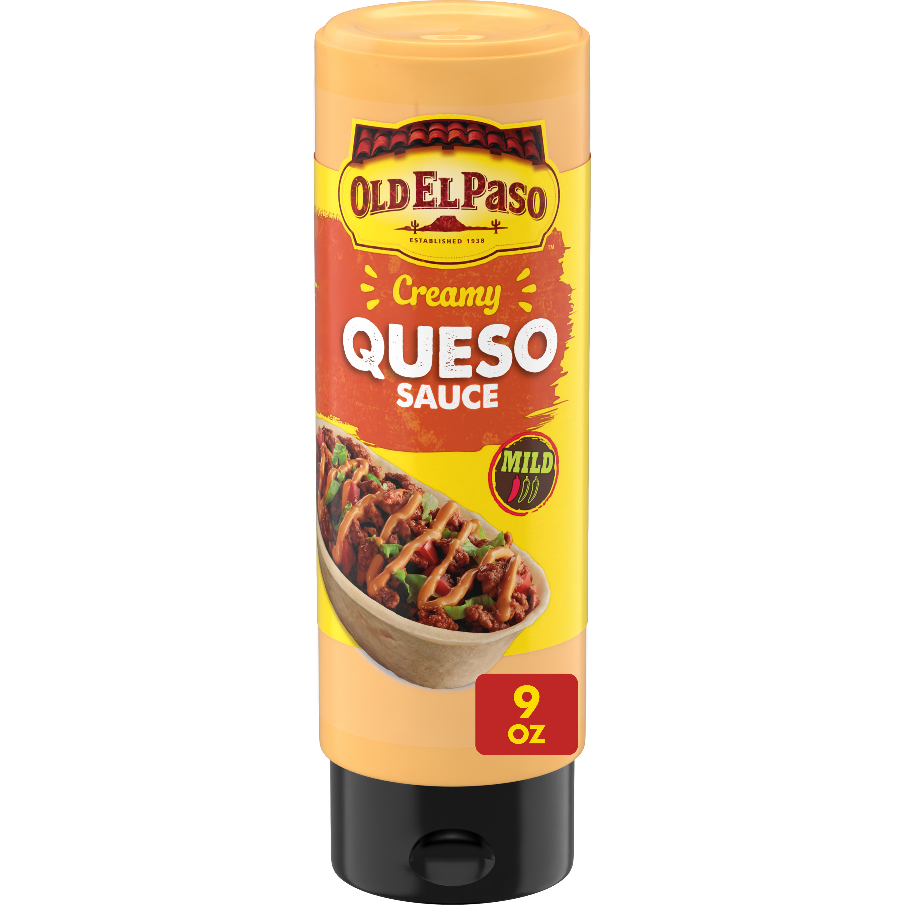 Old El Paso Taco Sauce - Creamy Queso Dip, 9 oz. Squeezable Bottle