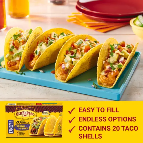 Old El Paso Stand 'N Stuff Taco Shells, Gluten Free, Family Size, 20-count thumbnail 4