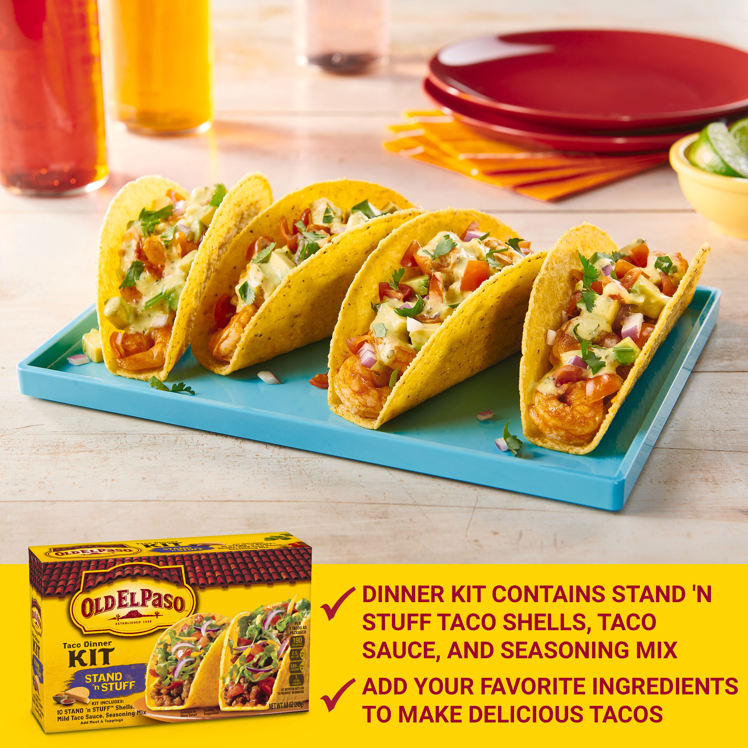 Old El Paso Stand 'N Stuff Taco Dinner Kit, 8.8 oz. thumbnail 3