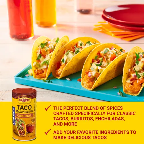Old El Paso Taco Seasoning, Original, Large Size, 6.25 oz. thumbnail 3