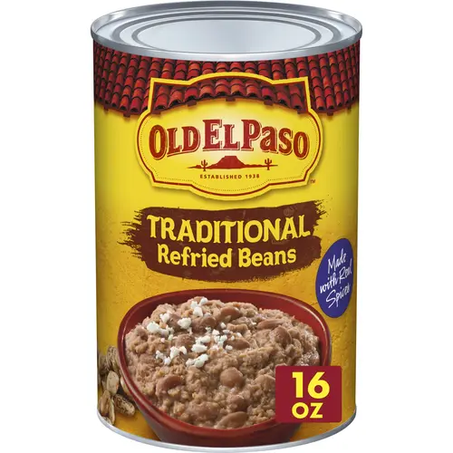 Old El Paso Traditional Canned Refried Beans, 1 Can, 16 oz