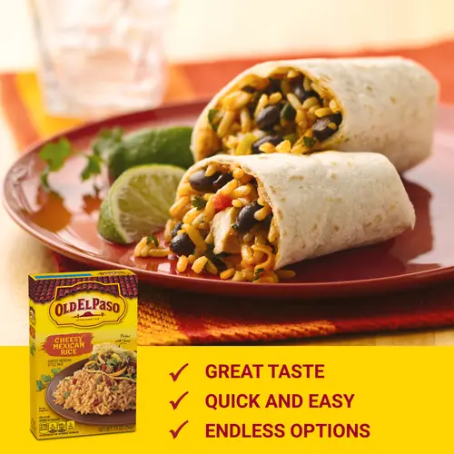 Old El Paso Cheesy Mexican Rice Mix, Side Dish, 7.6 oz thumbnail 3