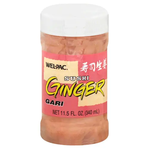 (3 pack) Wel-Pac brand Sushi Ginger, 11.5 OZ, in a plastic jar thumbnail 2