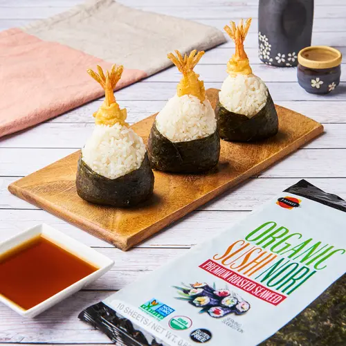 (3 pack) J-Basket, Sushi Nori Seaweed Full Sheet, USDA Organic, Vegan, Non-GMO, Gluten-Free, 10 full sheets per bag, Shelf-Stabl thumbnail 4