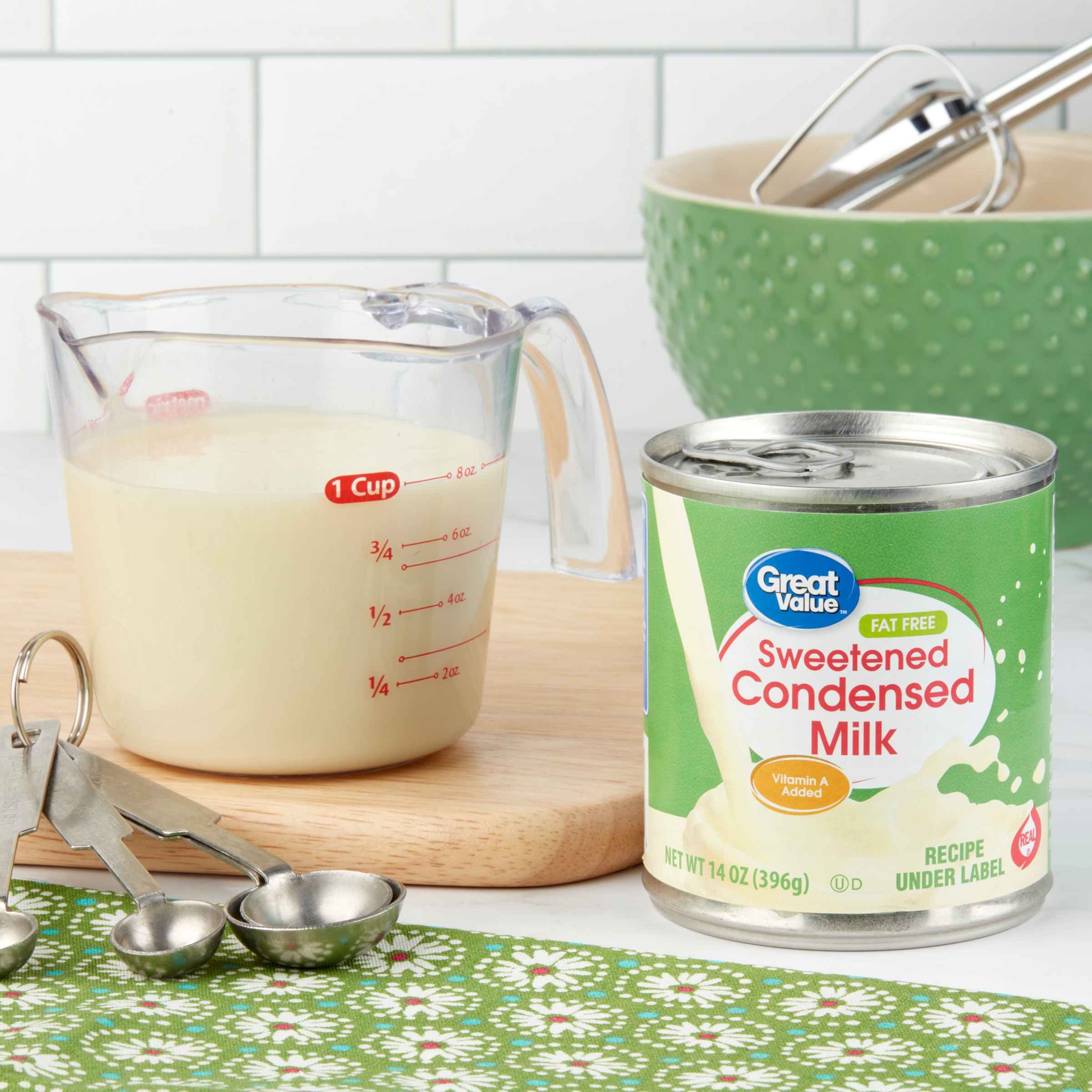 (4 pack) Great Value Fat Free Sweetened Condensed Milk, 14 Oz thumbnail 3