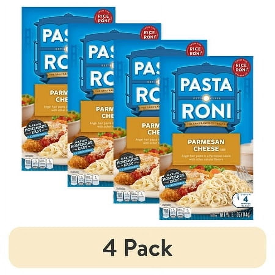 (4 pack) Pasta Roni Parmesan Cheese Angel Hair Pasta, 5.1 oz Box