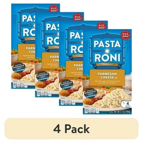(4 pack) Pasta Roni Parmesan Cheese Angel Hair Pasta, 5.1 oz Box