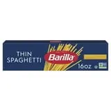 (5 pack) Barilla Classic Non-GMO, Kosher Certified Thin Spaghetti Pasta Noodles, 16 oz thumbnail 2