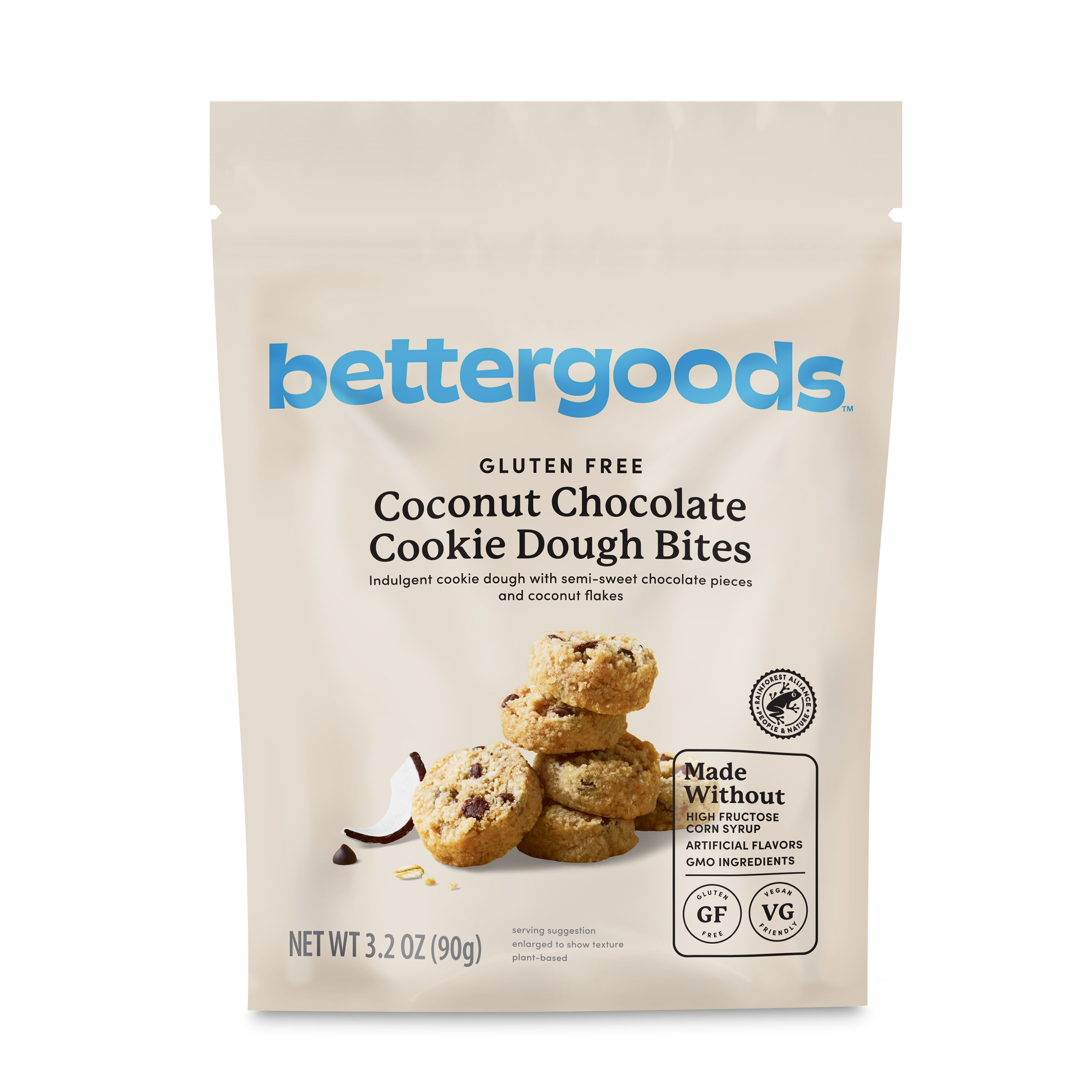 (3 pack) bettergoods Gluten Free Coconut Chocolate Cookie Dough Bites, 3.2 oz thumbnail 2