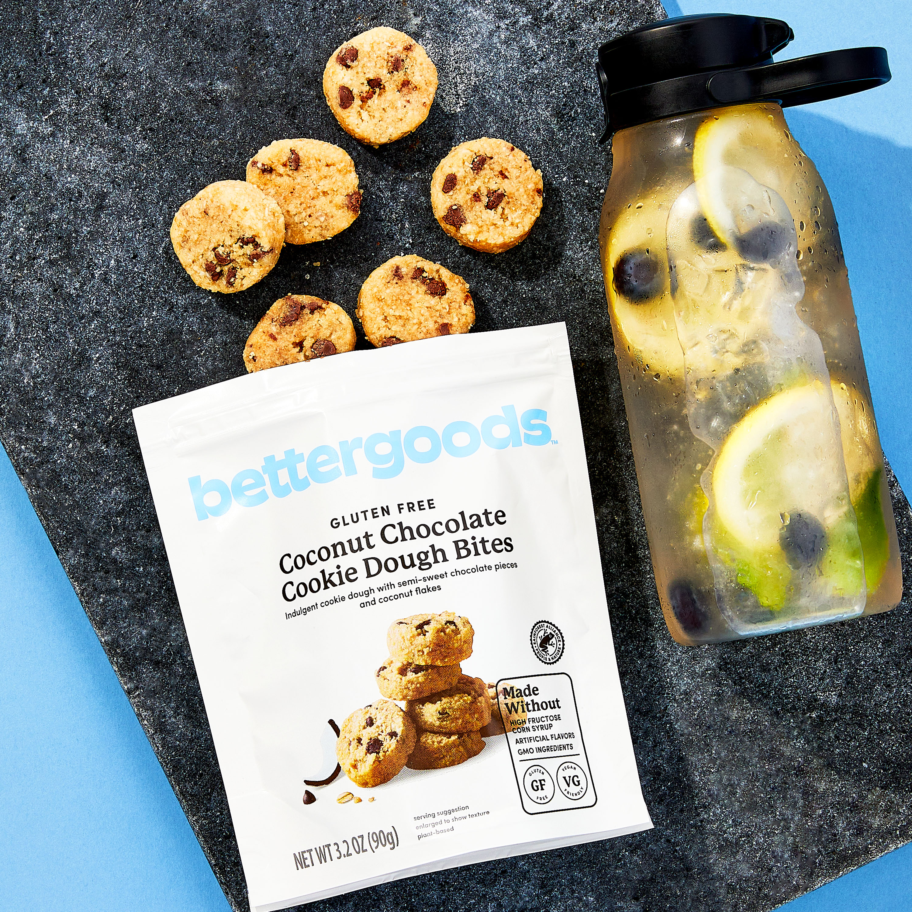 (3 pack) bettergoods Gluten Free Coconut Chocolate Cookie Dough Bites, 3.2 oz thumbnail 3