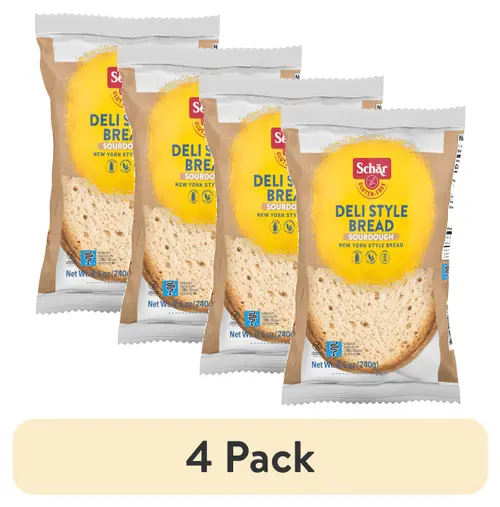 (4 pack) Schar Gluten Free Deli Style Sourdough Bread, 8.5 oz