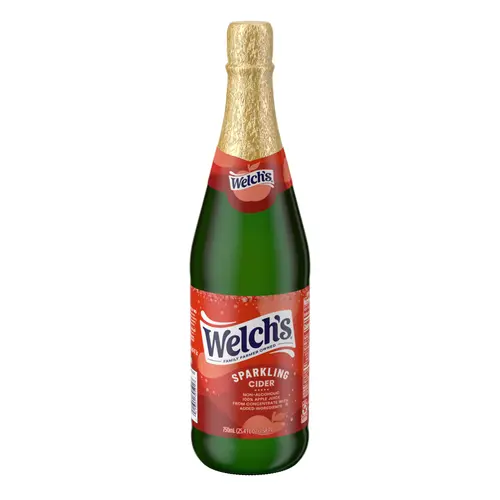 (2 pack) Welch's Non-Alcoholic Sparkling 100% Apple Juice, Cider, 25.4 fl oz Bottle thumbnail 2