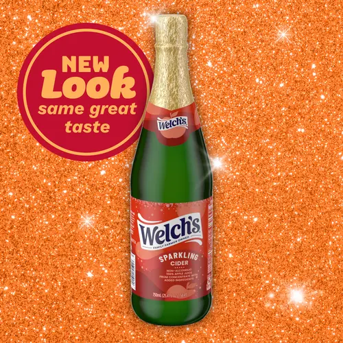 (2 pack) Welch's Non-Alcoholic Sparkling 100% Apple Juice, Cider, 25.4 fl oz Bottle thumbnail 3