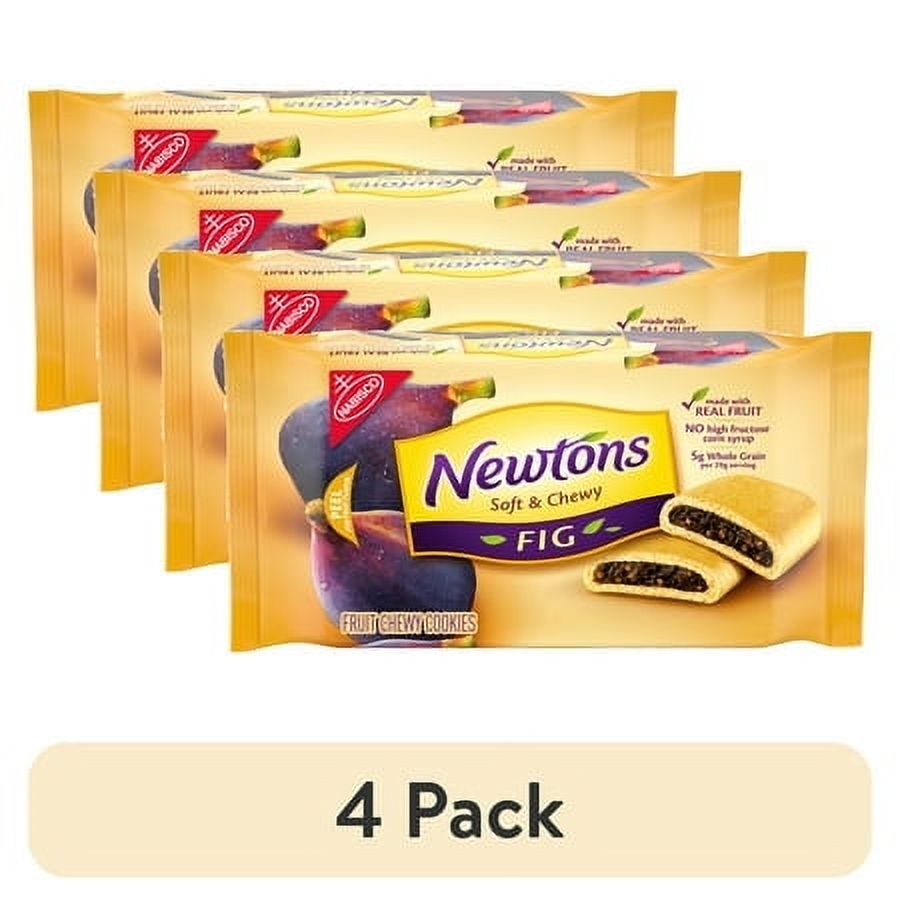 (4 pack) Newtons Soft & Fruit Chewy Fig Cookies, (Fig Bars), 10 oz