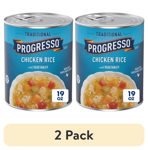 (2 pack) Progresso Traditional, Chicken Rice with Vegetables Canned Soup, 19 oz.