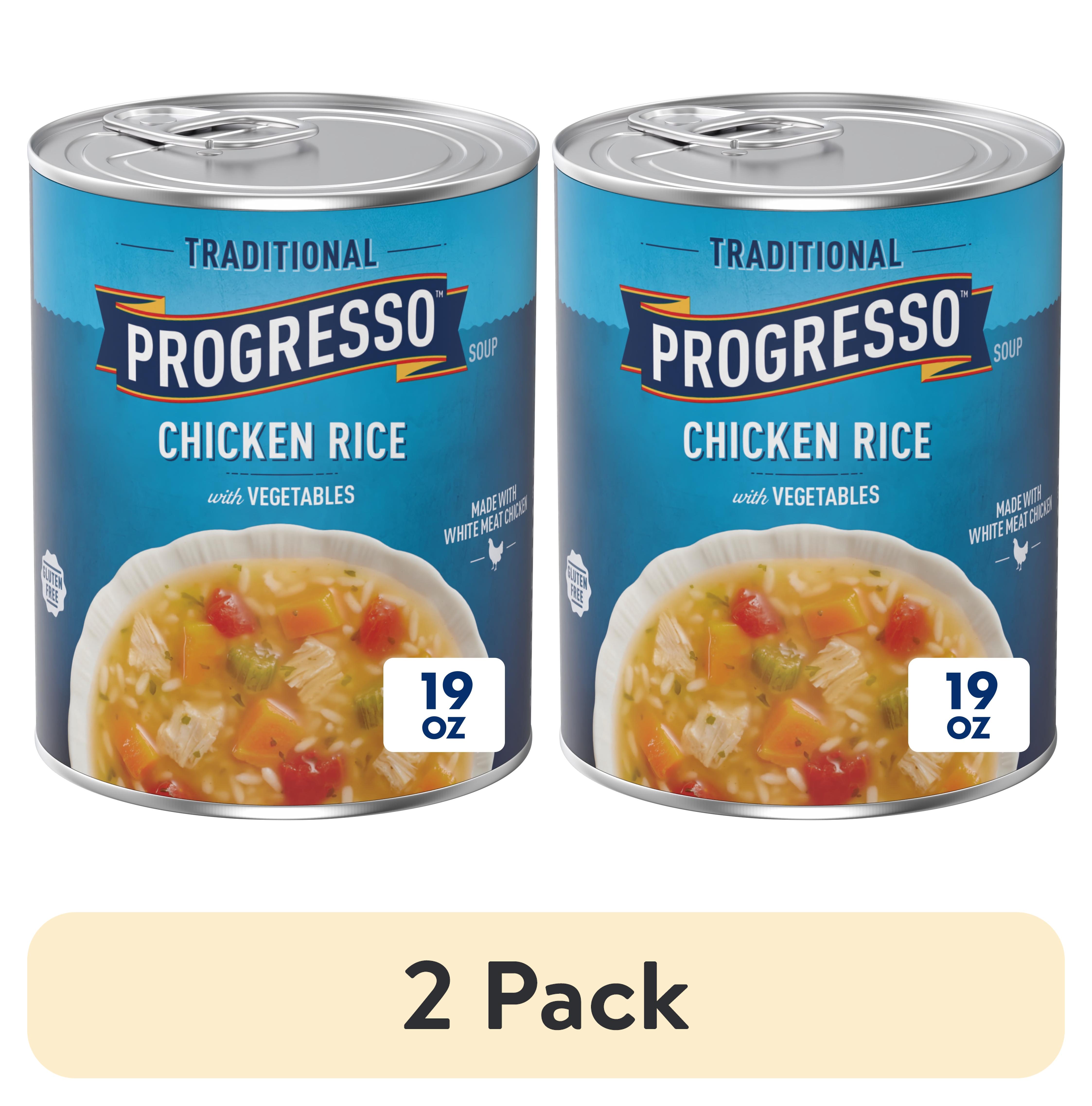 (2 pack) Progresso Traditional, Chicken Rice with Vegetables Canned Soup, 19 oz. thumbnail 2