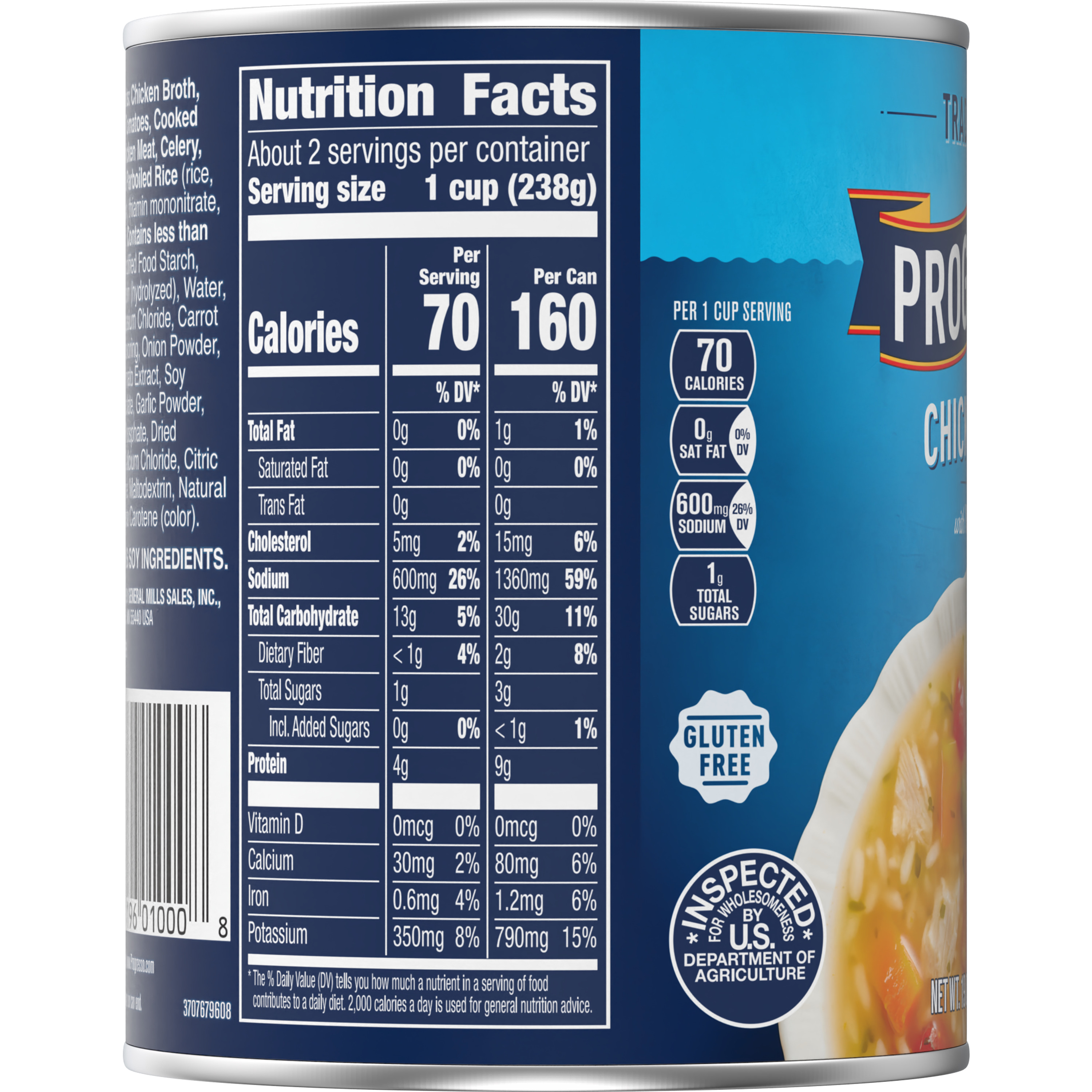 (2 pack) Progresso Traditional, Chicken Rice with Vegetables Canned Soup, 19 oz. thumbnail 4