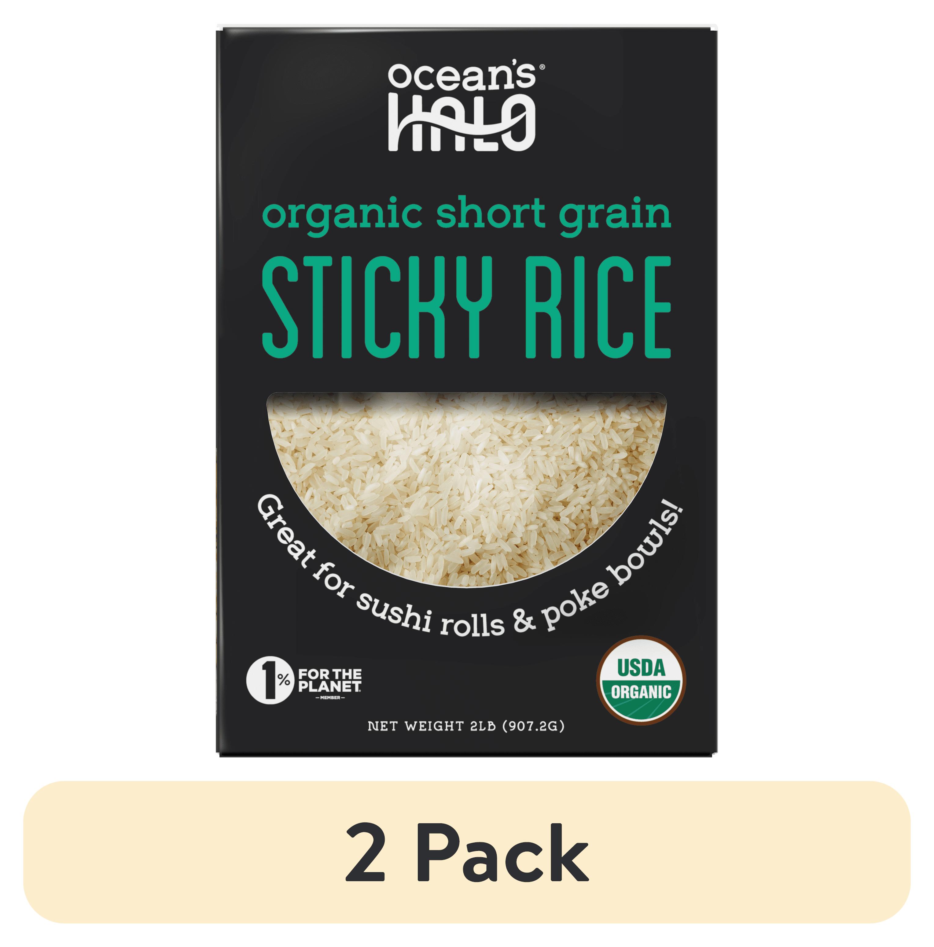 (2 pack) Ocean's Halo Organic White Sticky Sushi Rice, 2 lb.