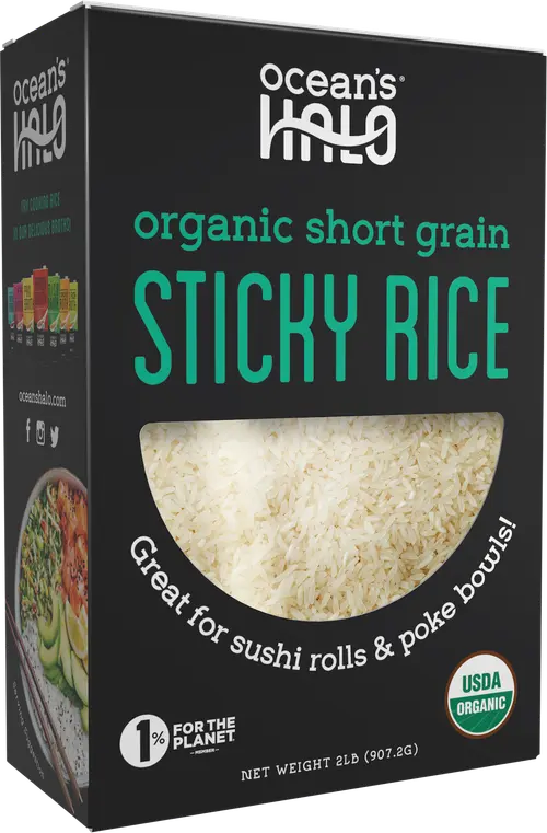 (2 pack) Ocean's Halo Organic White Sticky Sushi Rice, 2 lb. thumbnail 3