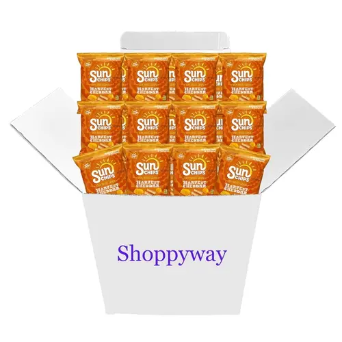 SunChips Harvest Cheddar Flavored Multigrain Snacks, 1.5-Ounce Bags, Pack of 12 Bundled by Shoppyway