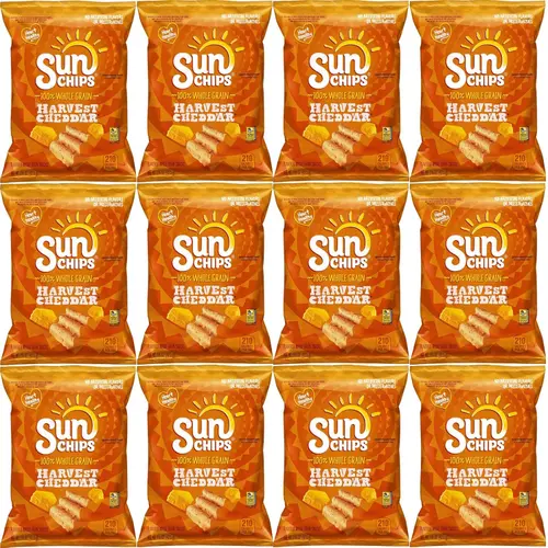 SunChips Harvest Cheddar Flavored Multigrain Snacks, 1.5-Ounce Bags, Pack of 12 Bundled by Shoppyway thumbnail 3