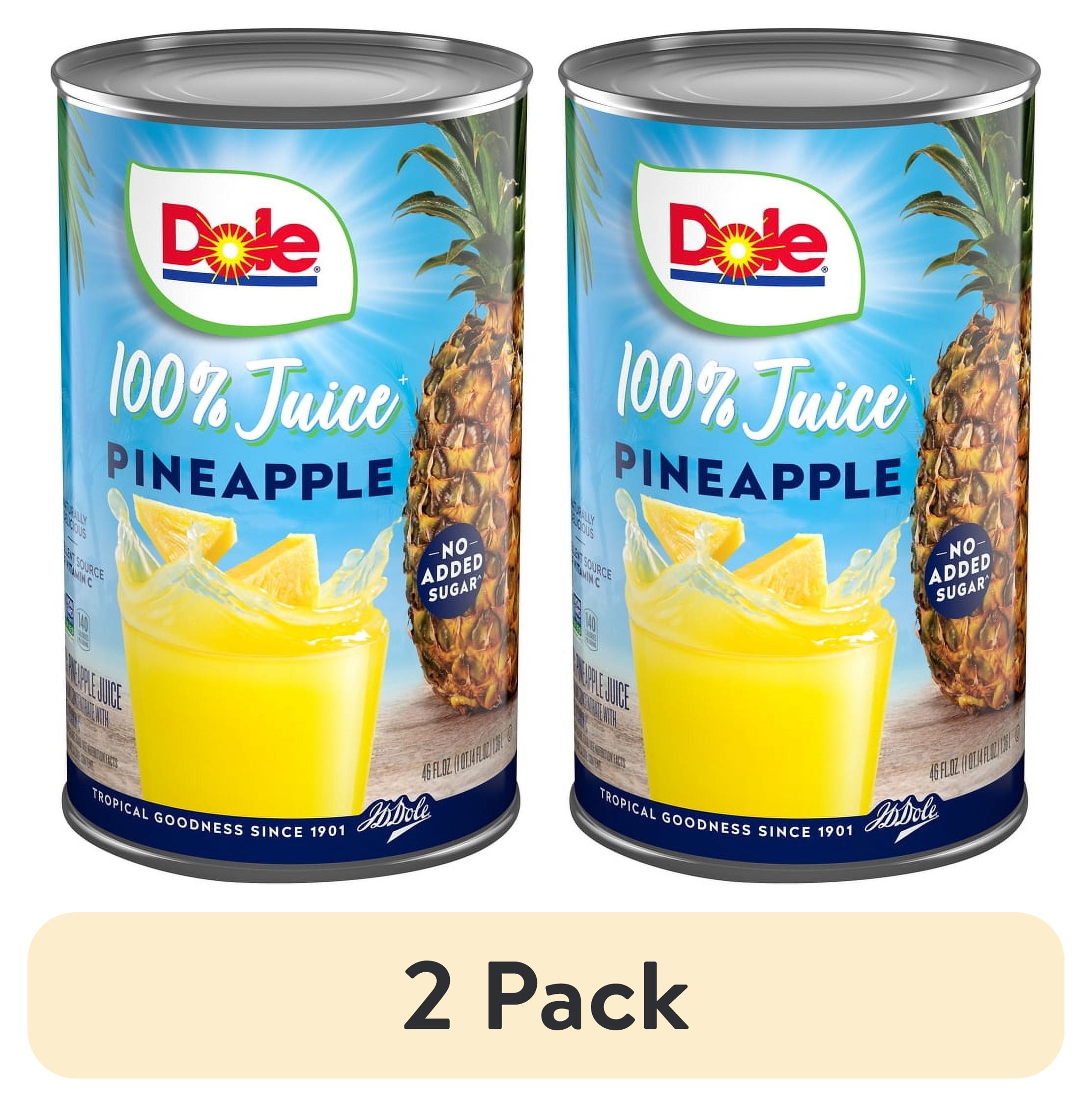 (2 pack) Dole All Natural 100% Pineapple Juice, 46 fl oz Can thumbnail 2
