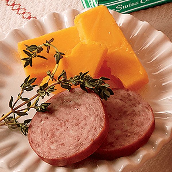 The Swiss Colony Sausage & Cheese Bars - Assorted Monterey Jack and Cheddar Cheese, Original and Garlic Summer Sausage Treat thumbnail 2