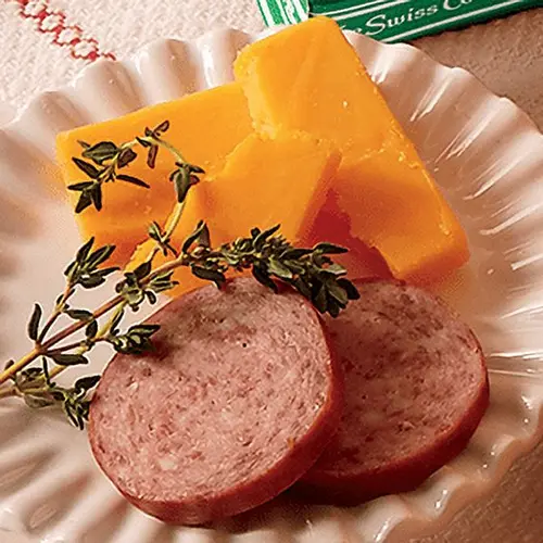 The Swiss Colony Sausage & Cheese Bars - Assorted Monterey Jack and Cheddar Cheese, Original and Garlic Summer Sausage Treat thumbnail 2