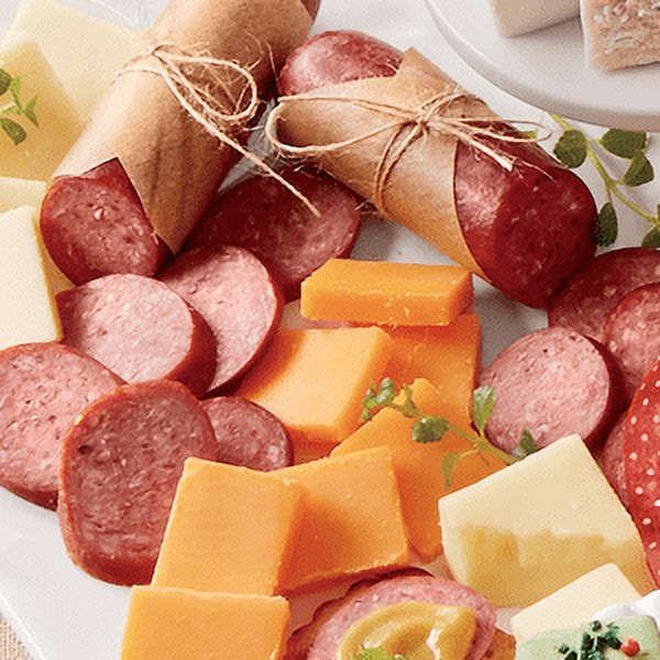 The Swiss Colony Sausage & Cheese Bars - Assorted Monterey Jack and Cheddar Cheese, Original and Garlic Summer Sausage Treat thumbnail 4