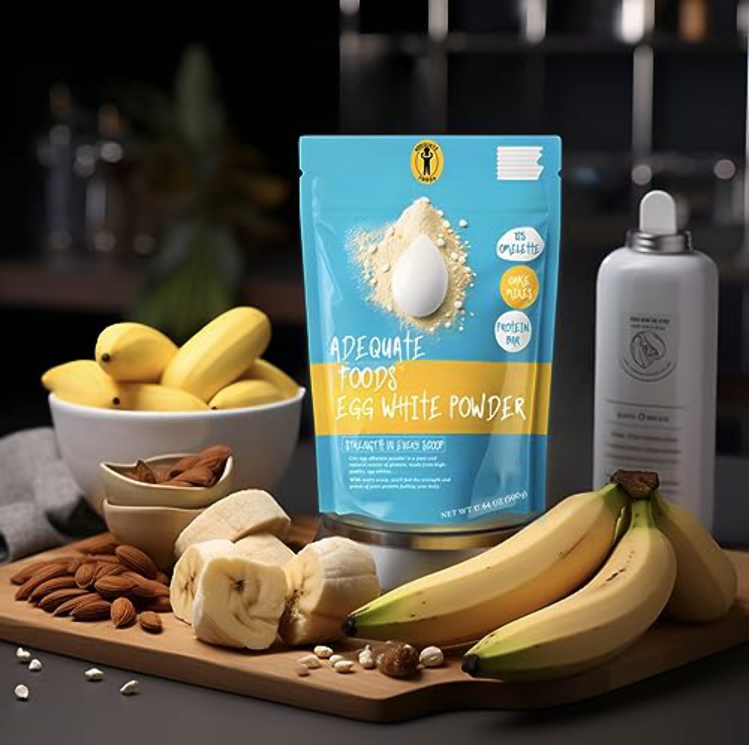 Adequate Foods Egg White Powder 500 gm (Pack of 1) | 2 min breakfast | 125 Omelets thumbnail 2