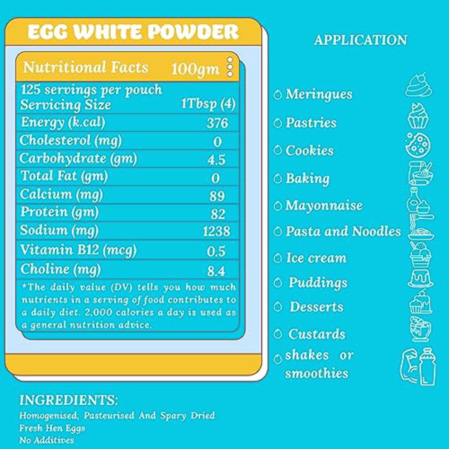 Adequate Foods Egg White Powder 500 gm (Pack of 1) | 2 min breakfast | 125 Omelets thumbnail 4