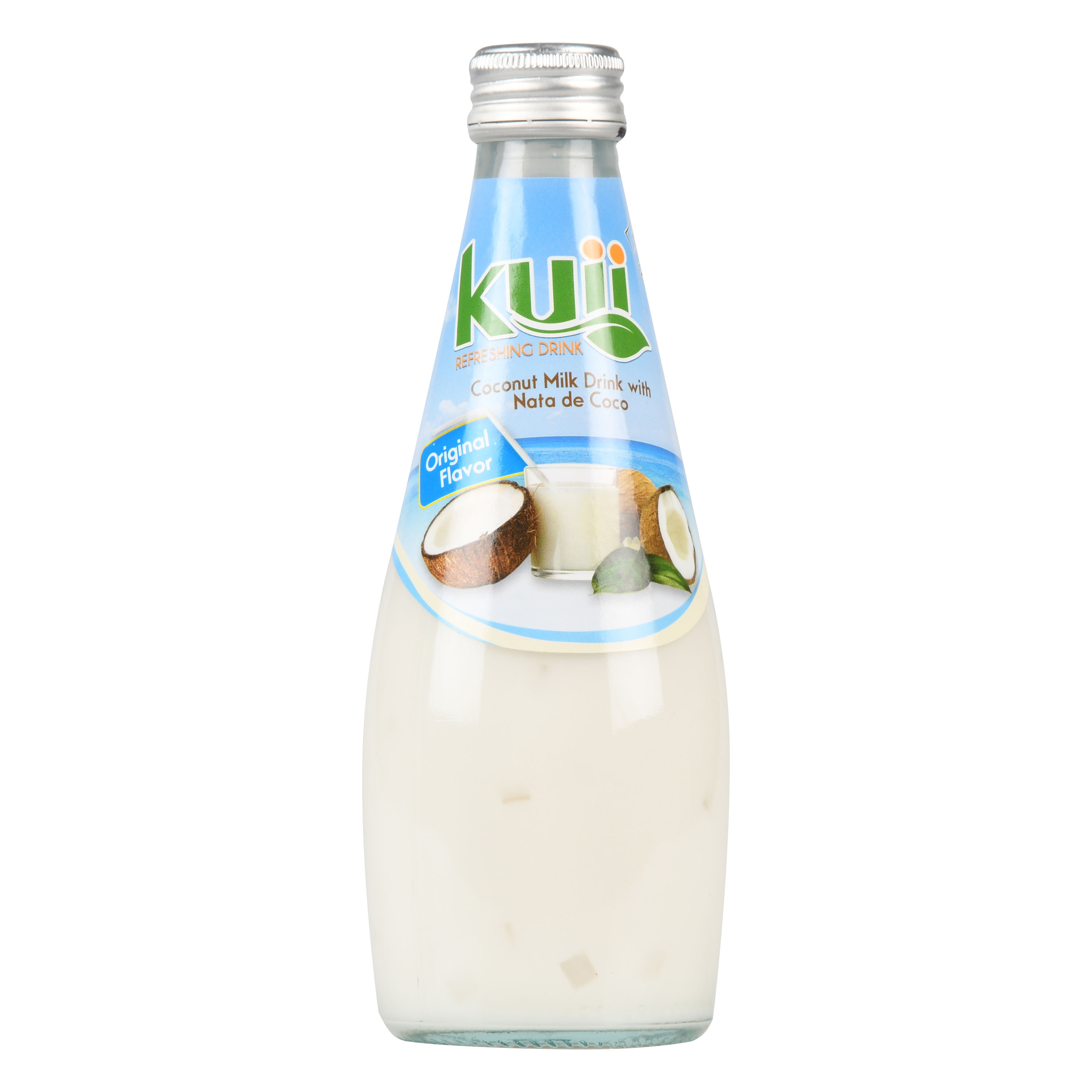 (4 pack) Kuii Drinks Coconut Milk with Nata de Coco, Original, 290mL