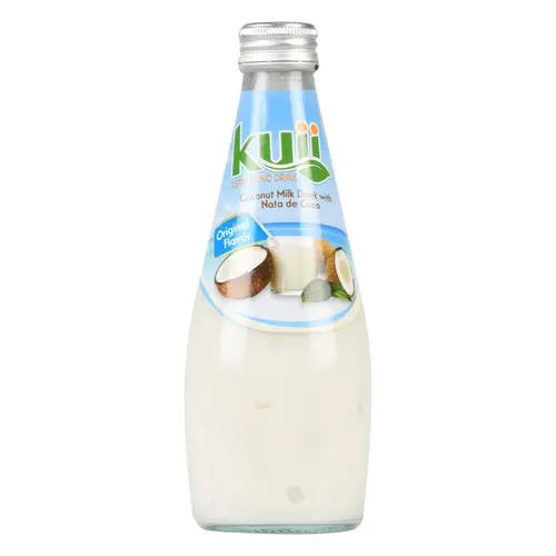 (4 pack) Kuii Drinks Coconut Milk with Nata de Coco, Original, 290mL