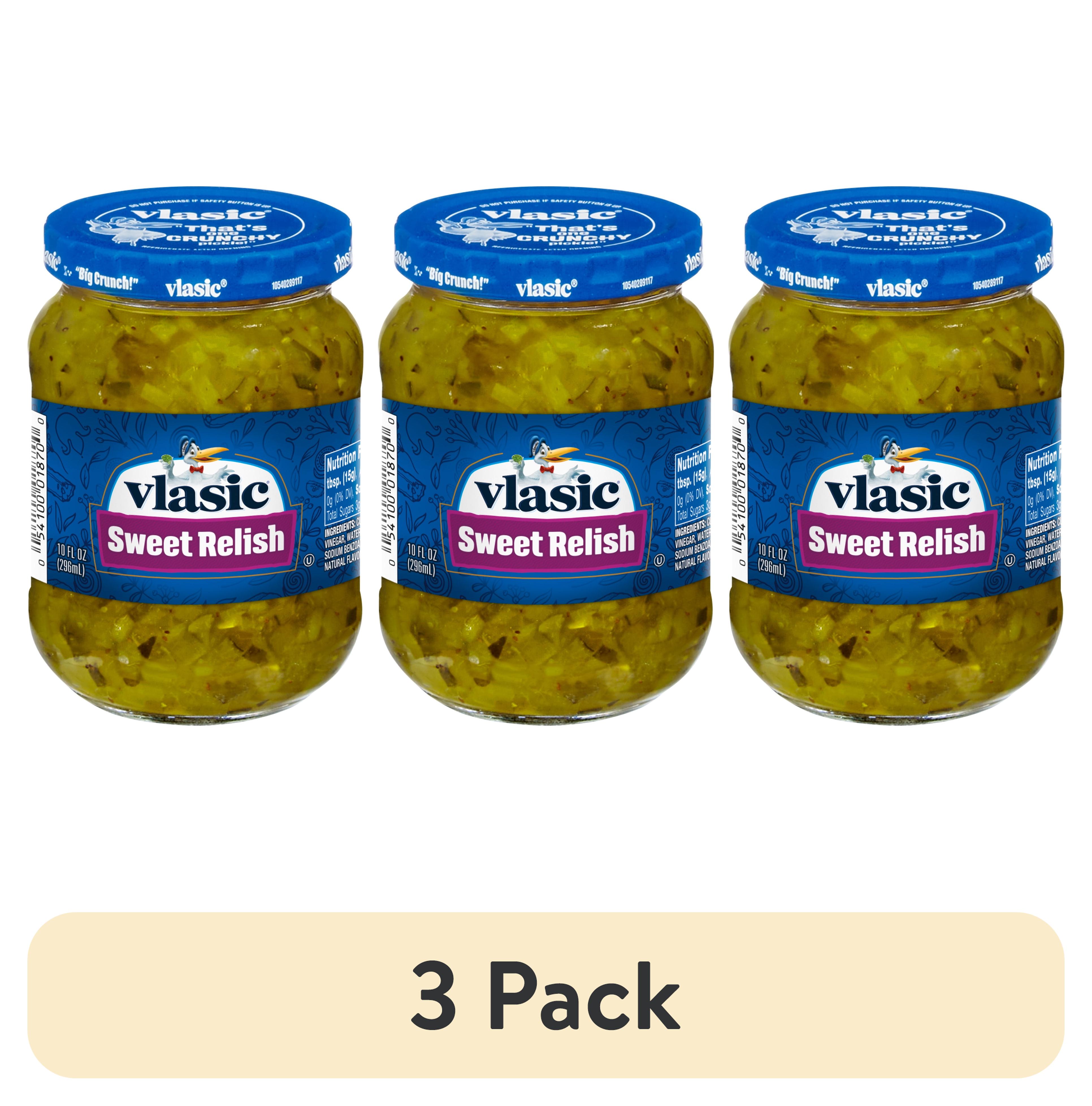 (3 pack) Vlasic Kosher Sweet Pickle Relish, 10 fl oz